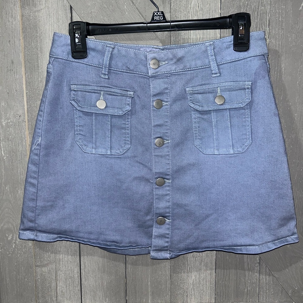 EUC Altar’d State Button Up Women’s Denim Skirt Size Medium